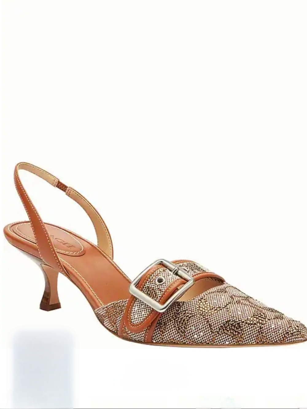 🔥COACH Margot Signature Crystal Slingback Kitten Heel, Sz 10 NEW w/tags - Picture 3 of 10